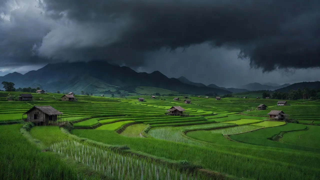 Dự báo thời tiết Bắc Bộ Việt Nam ngày 24/8 với mưa rào và dông, cảnh quan thiên nhiên tươi đẹp.
