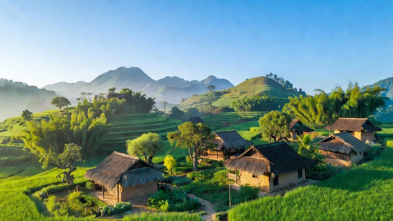 Phong cảnh núi rừng xã Đồng Vương, huyện Yên Thế, tỉnh Bắc Giang với vẻ đẹp thiên nhiên tươi sáng.