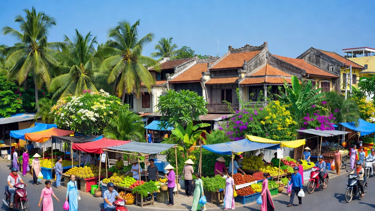 Cảnh quan Phường Tân An, Quận Ninh Kiều, Cần Thơ với hoạt động sinh động của người dân.