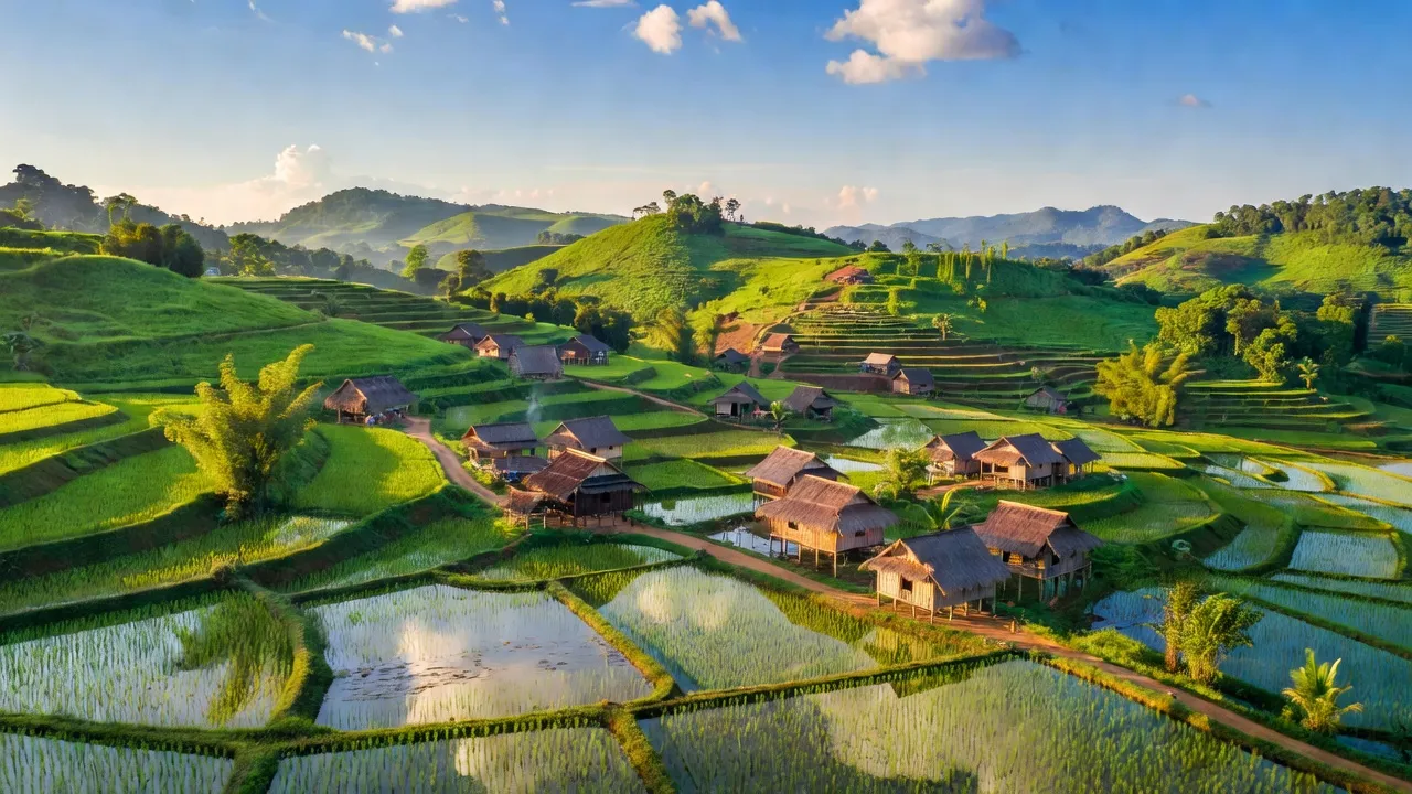 Khung cảnh huyện Ea H'leo tỉnh Đắk Lắk với thiên nhiên tươi đẹp và nền văn hóa độc đáo.