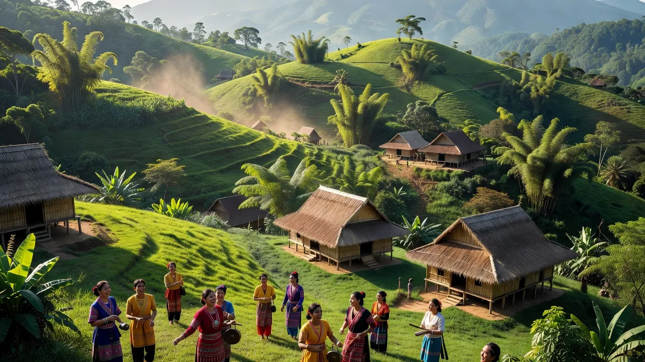 Cảnh đẹp Huyện M'Đrắk, tỉnh Đắk Lắk với đồi núi xanh tươi và văn hóa địa phương phong phú