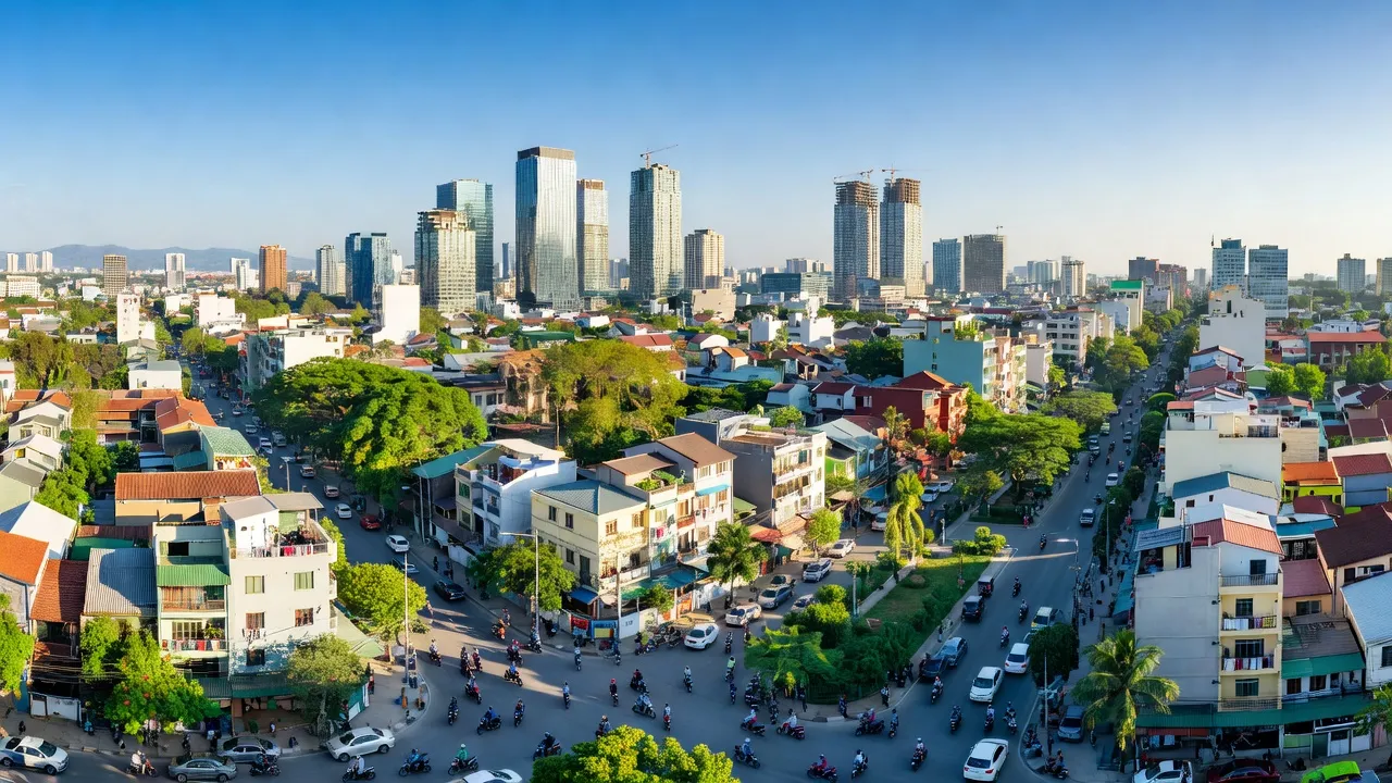 Thành phố Biên Hòa, Đồng Nai, với nét hiện đại và không gian xanh, phát triển đô thị năng động.