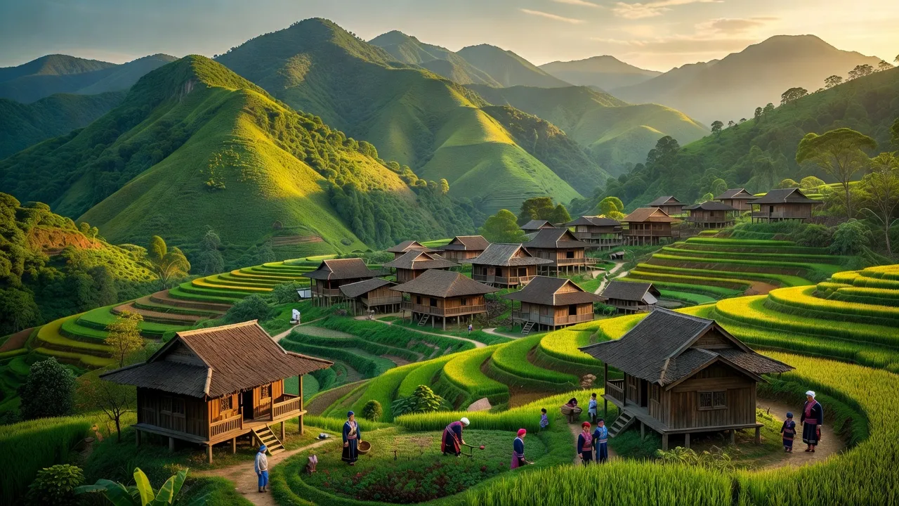 Cảnh đẹp xã Minh Tân, huyện Vị Xuyên, tỉnh Hà Giang với núi non xanh tươi và văn hóa địa phương.