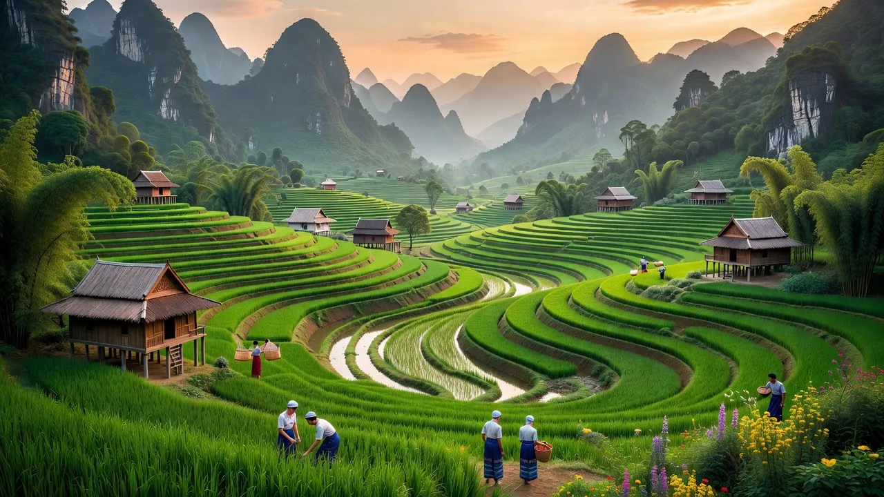 Huyện Mai Châu, tỉnh Hoà Bình với thung lũng xanh và núi non hùng vĩ, điểm du lịch hấp dẫn.