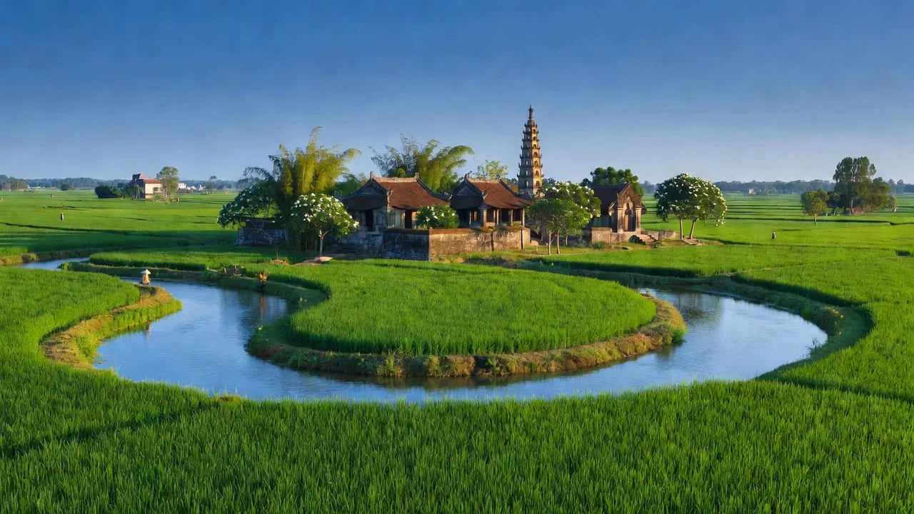 Phong Điền, Huế - cánh đồng xanh, dòng sông, văn hóa, cảnh sắc thiên nhiên Việt Nam.