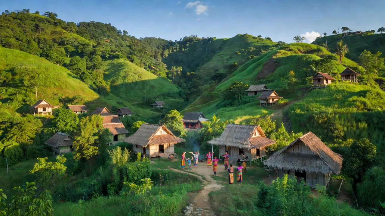 Khánh Sơn huyện, tỉnh Khánh Hòa với cảnh đẹp đồi núi và cộng đồng dân tộc thiểu số.