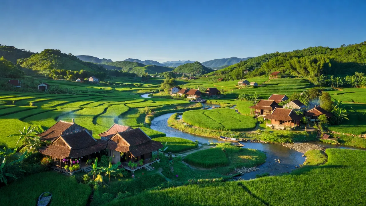 Thị trấn Thất Khê, Lạng Sơn: xanh tươi, sông Bắc Khê, nhà truyền thống Việt Nam, phong cảnh đẹp
