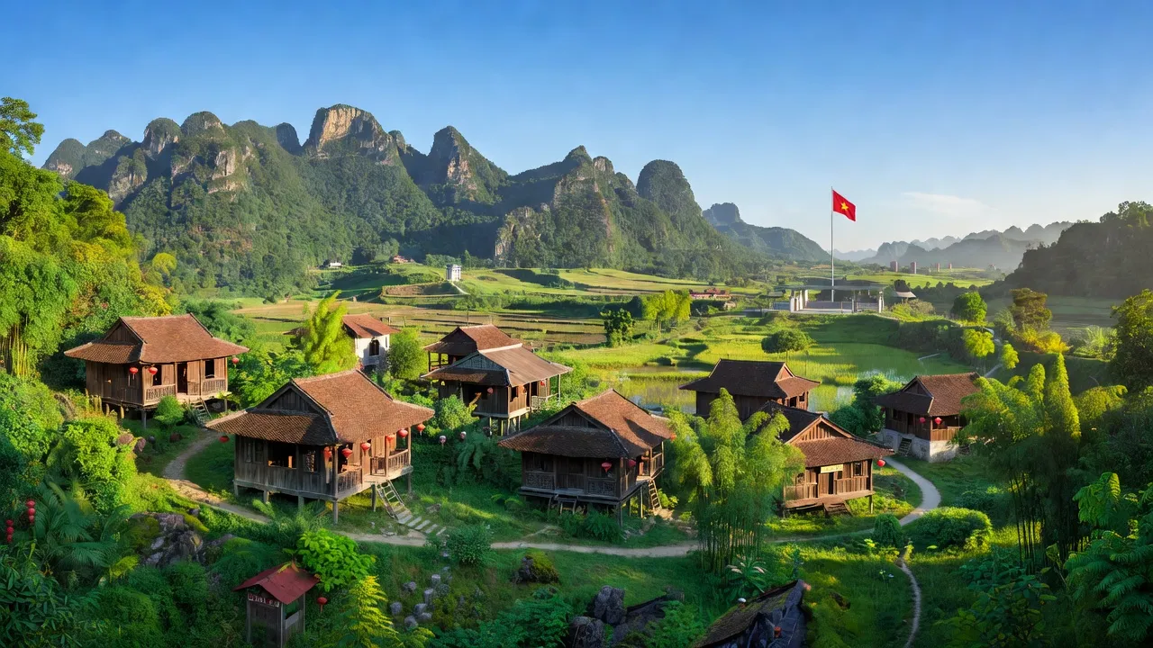 Khung cảnh tỉnh Lạng Sơn với núi non, di sản văn hóa và giao thông biên giới Việt-Trung.