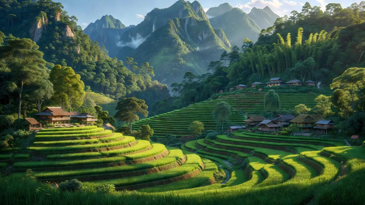 Khung cảnh xã Tả Phìn, Sa Pa: ruộng bậc thang, núi non hùng vĩ, văn hóa truyền thống.