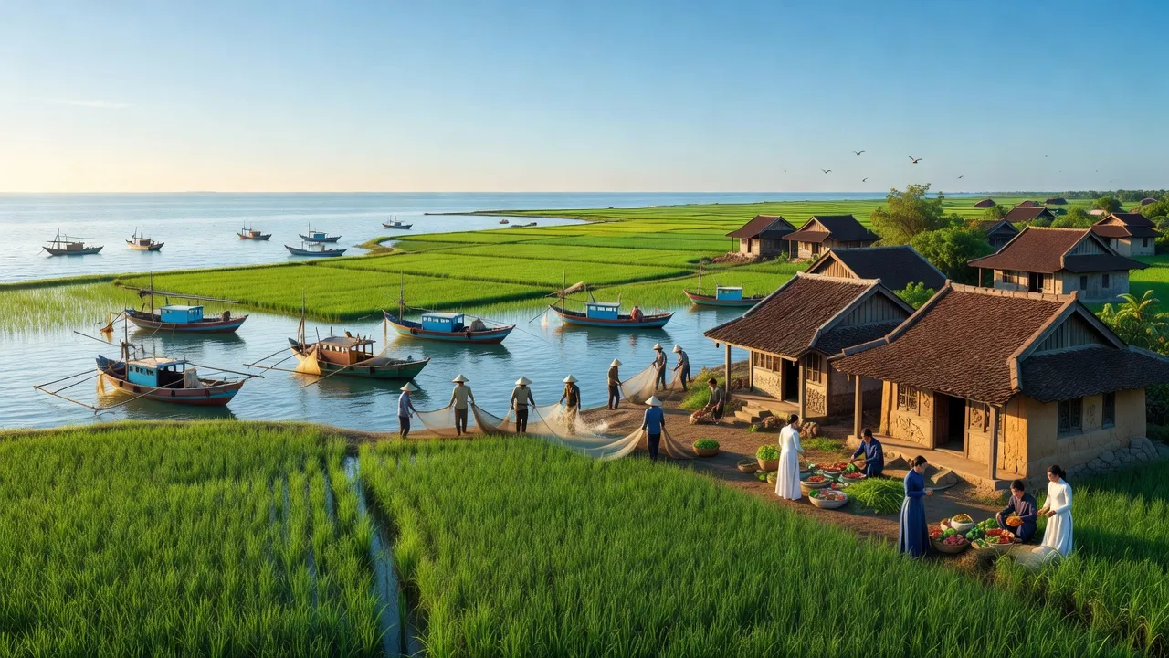 Huyện Hải Hậu, Nam Định - cảnh biển, đồng ruộng, văn hóa địa phương, du lịch sinh thái.