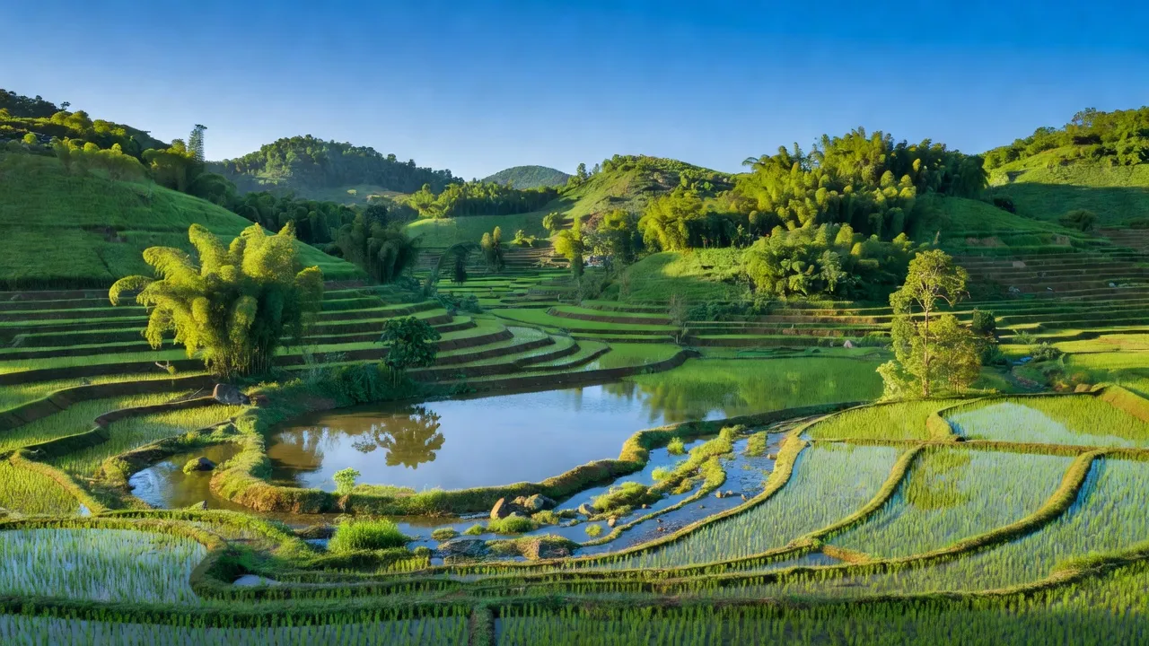 Khung cảnh thiên nhiên xã Vinh Tiền, huyện Tân Sơn, tỉnh Phú Thọ với đồi núi và thung lũng xanh tươi.