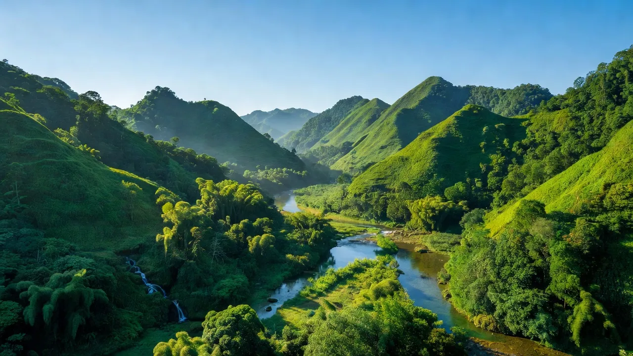 Huyện Phước Sơn, Quảng Nam với núi non xanh tươi và hệ thống sông suối phong phú.