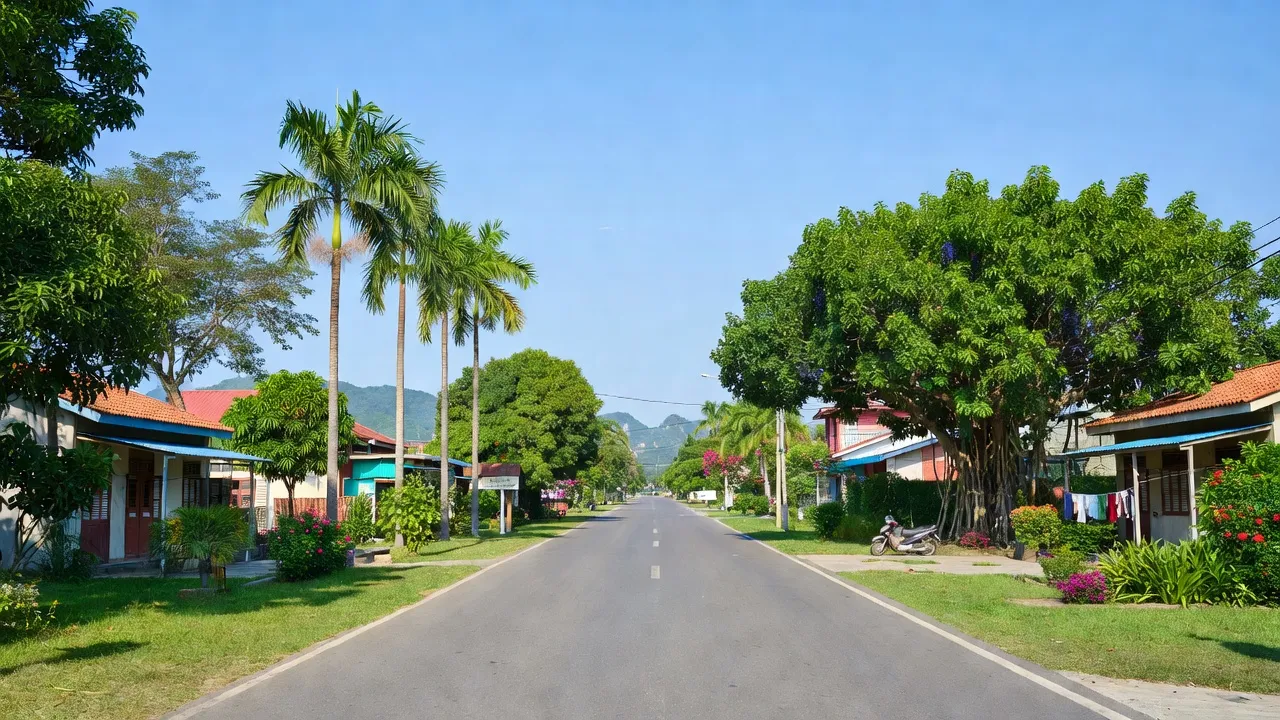 Cảnh quan Phường Cẩm Thịnh, Cẩm Phả, Quảng Ninh với Quốc lộ 18A và không gian sống xanh tươi.