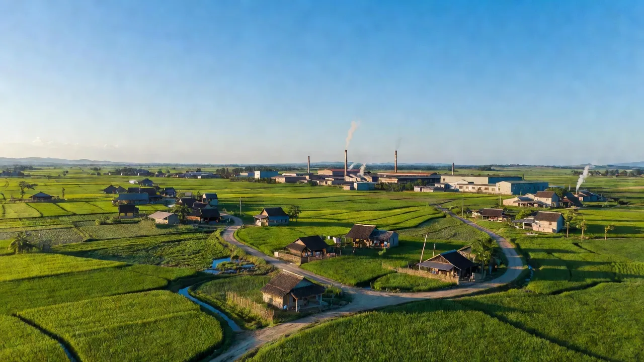 Quang Ninh's Tan Binh commune features a blend of rural landscapes and light industrial zones.