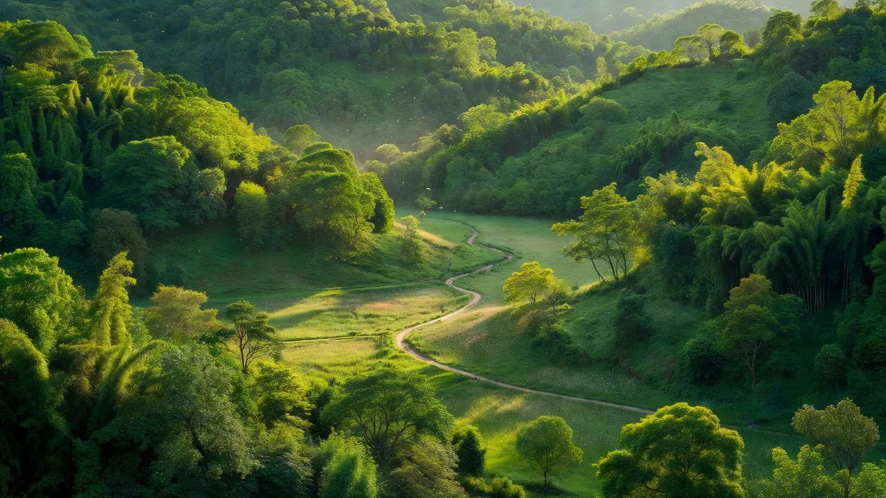 Khung cảnh thiên nhiên tại Phường Vàng Danh, Uông Bí, Quảng Ninh, với đồi núi và thung lũng xanh tươi.