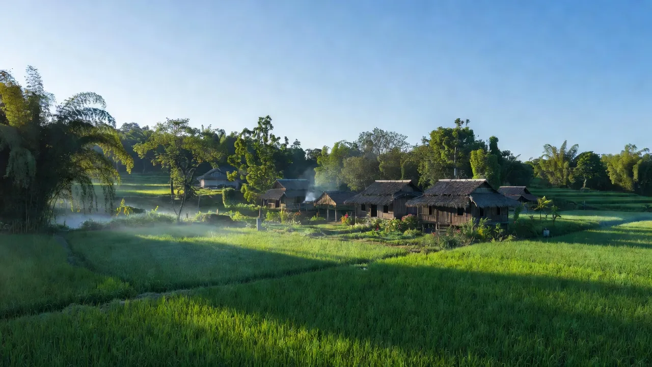 Cảnh quan Xã Bình Xa, huyện Hàm Yên, tỉnh Tuyên Quang, với ruộng đồng và thôn bản truyền thống.
